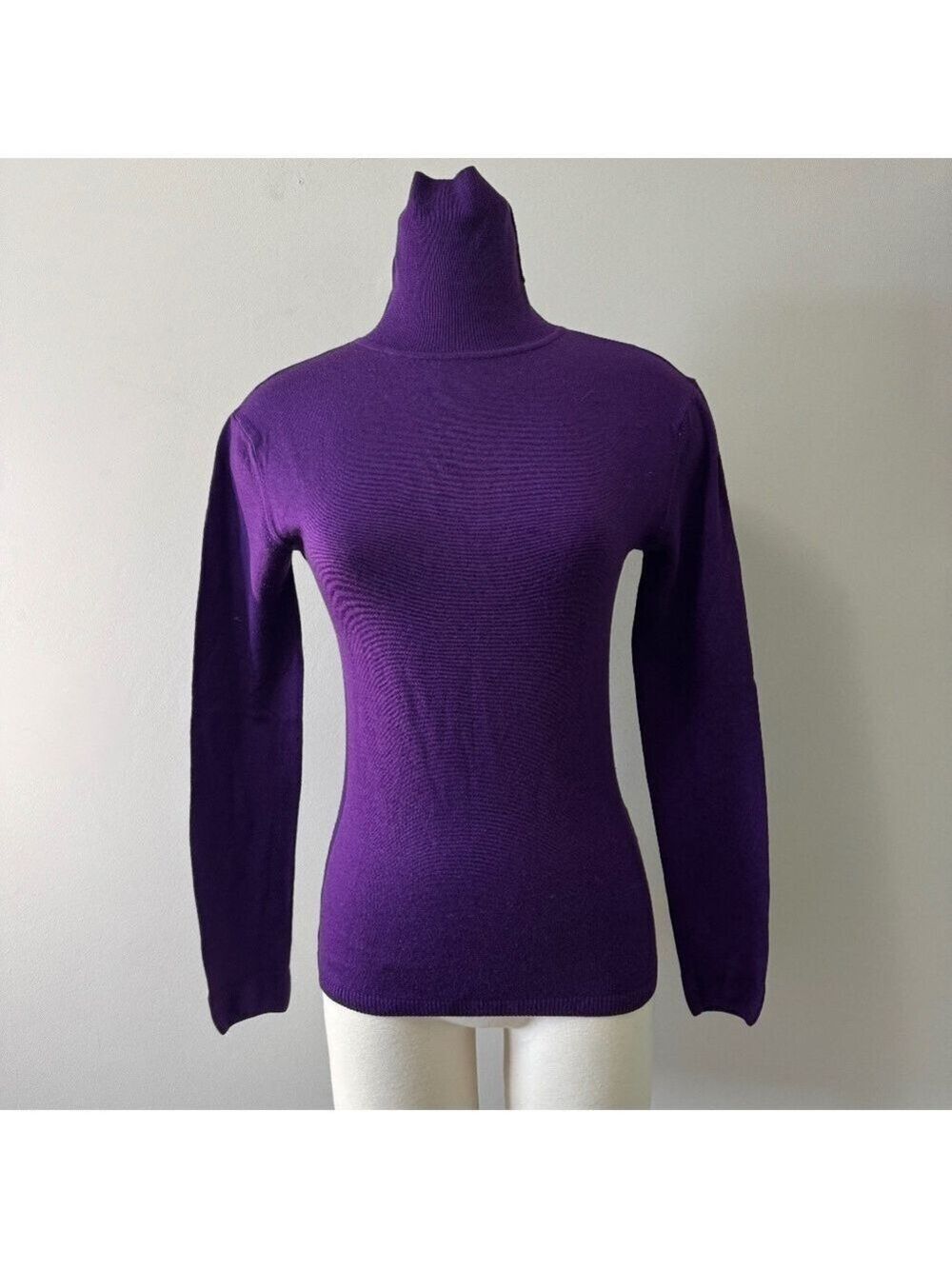 Hudson Bays Violet Women's Turtleneck Sweater Woolmark 100% wool XS